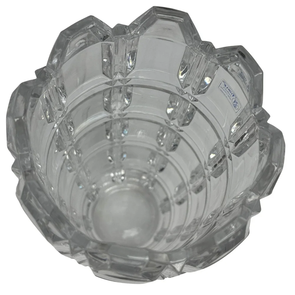 Towle Lead Crystal Vase West Germany 24% Cut Glass‎ Heavy 9